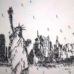 New York Groove by Craig Alan - Mixed Media on Board sized 40x40 inches. Available from Whitewall Galleries